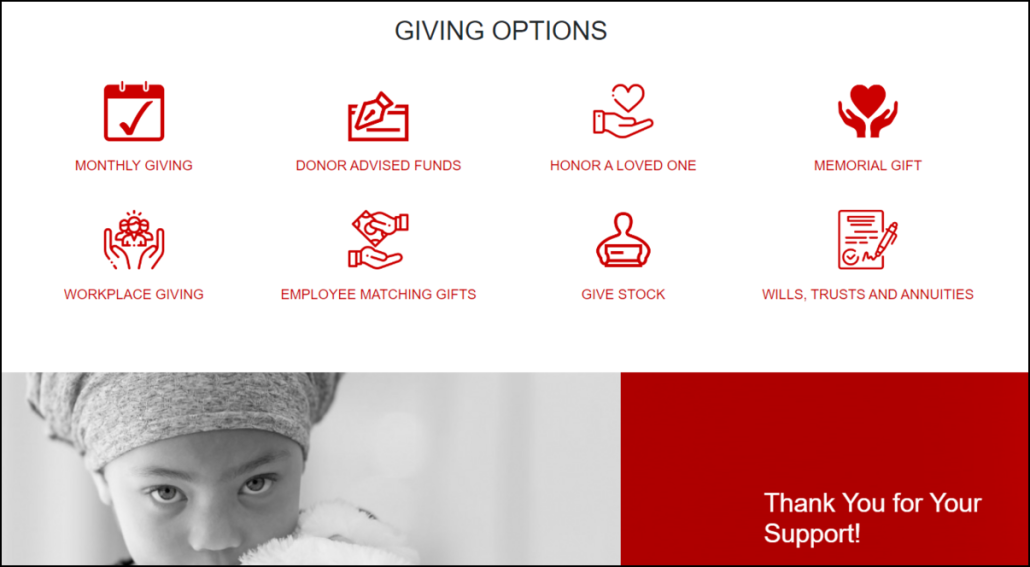Peer-to-peer fundraising and matching gifts example - LLS