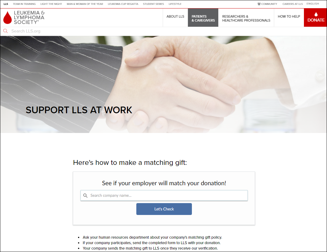 Double the Donation-LLS-Matching Gift Page