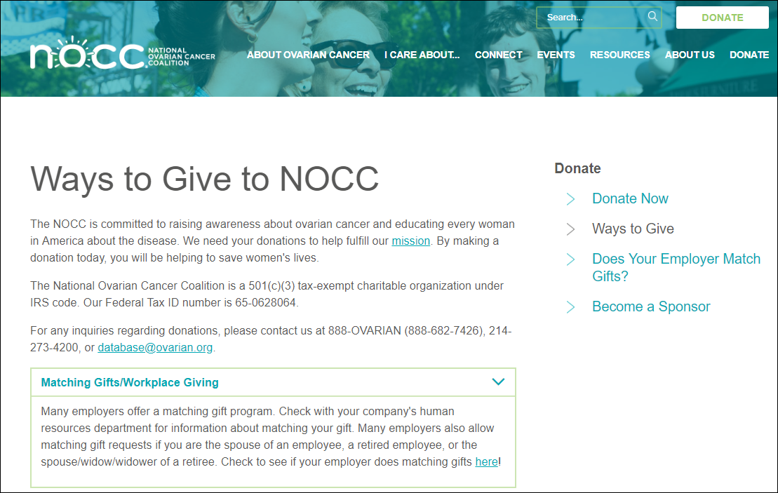 Double the Donation-NOCC-ways to give