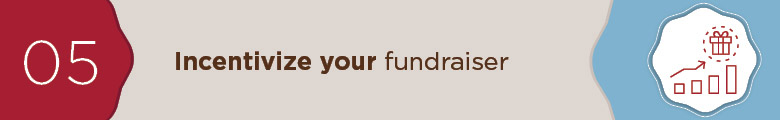 Incentivize your fundraiser. 