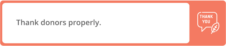 Thanking donors is a donation page best practice.