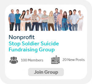 This image shows an example Facebook fundraising group.