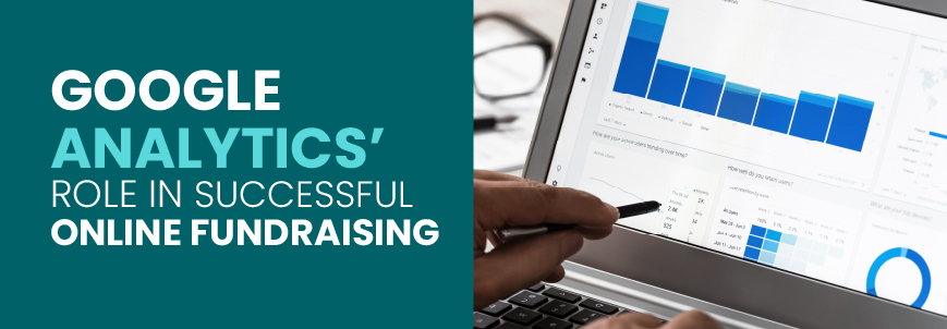 Feature image for our post on Google Analytics' role in online fundraising