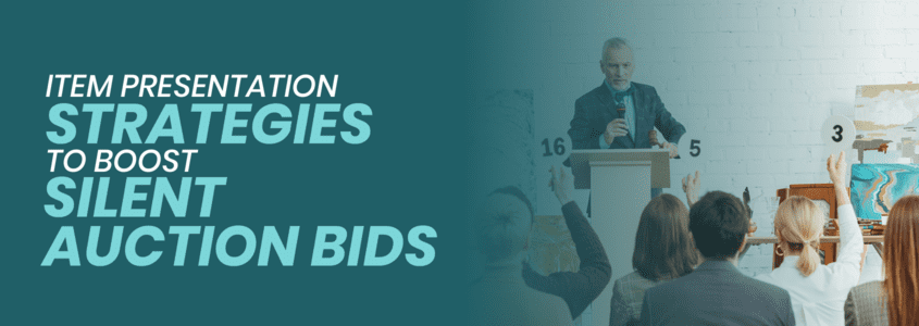 The title of the text next to someone taking bids at an auction.